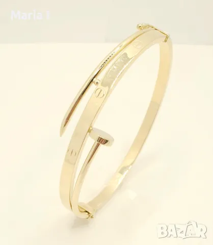 Дамска златна гривна , снимка 5 - Гривни - 42565625