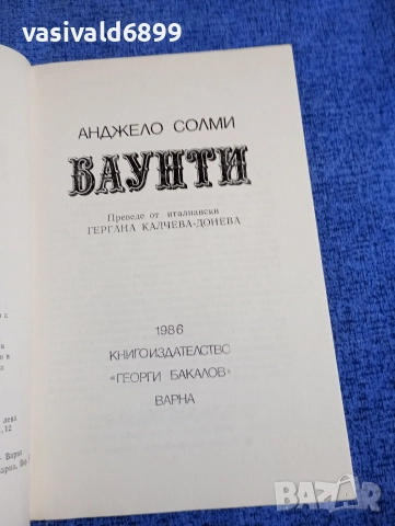 Анджело Солми - Баунти , снимка 4 - Художествена литература - 52895949