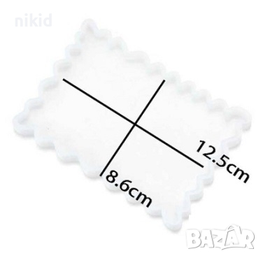 Правоъгълен правоъгълник правоъгълна къдрав подложка плато поднос основа силиконов молд форма смола 