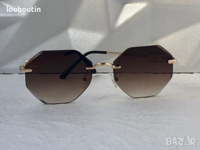 Valentino дамски слънчеви очила Осмоъгълник с верижка синджир, снимка 6 - Слънчеви и диоптрични очила - 44682891