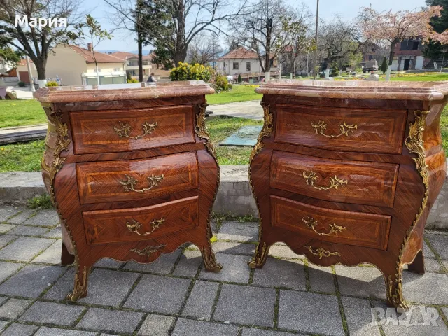 Италиански бароков комод с две нощни шкафчета 024, снимка 8 - Шкафове - 49978938