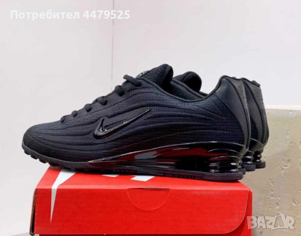 Нови мъжки маратонки Nike Air Max Shox Z black, снимка 5 - Маратонки - 53358936