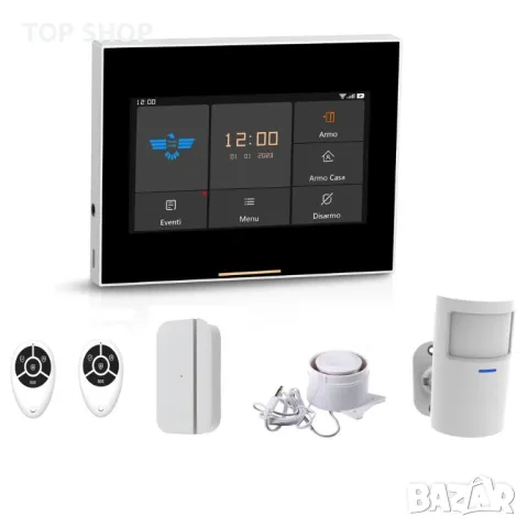 Автономна Италианска Домашна Алармена система СОТ MICRO TOUCH ИНТЕРАКТИВЕН СЕНЗОРЕН екран 4g WiFi