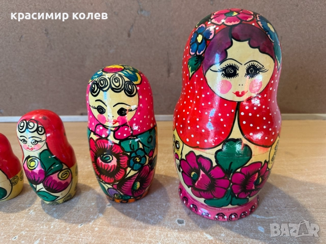 огромна руска матрьошка/9 части/, снимка 6 - Антикварни и старинни предмети - 52924597