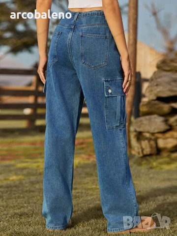 Нов стил ежедневни изпрани дамски дънки с регулируем шнур, 2цвята , снимка 6 - Дънки - 42346195