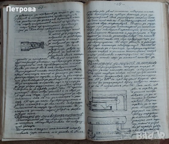 Уникално старо ръкописно техническо издание , снимка 2 - Антикварни и старинни предмети - 44739934