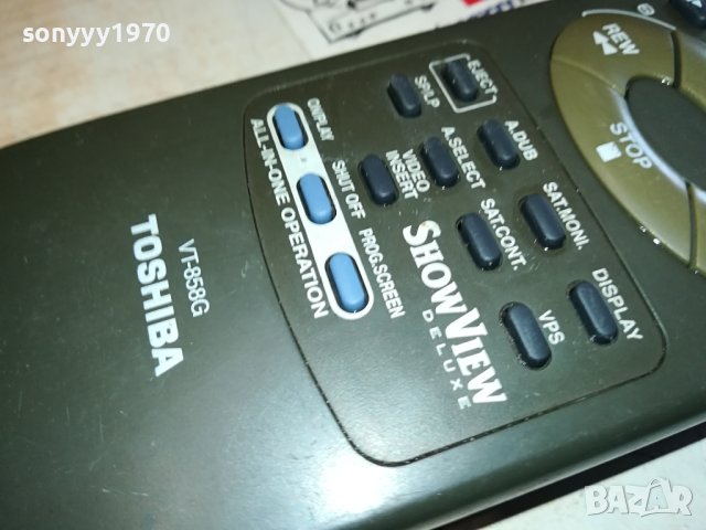 TOSHIBA VT-858G VTR/TV REMOTE CONTROL-ВНОС SWISS 0702241121, снимка 13 - Дистанционни - 44175523
