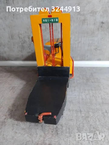 Стара рядка дървена играчка мотокар VOI-019 , снимка 3 - Антикварни и старинни предмети - 47301230