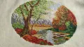 Гоблен овален"Златна есен"без рамка, снимка 1