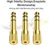 Нов Аудио адаптер 6.35mm мъжки към 3.5mm женски комплект 3 броя за пиано, миксер и усилвател, снимка 4