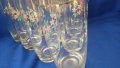 Ретро водни чаши, златни кантове, на цветя - 10 бр, снимка 5