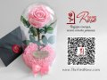 Подарък за Рожден ден на Жена / Истинска Розова Роза в Стъкленица / Жива Вечна Роза, снимка 4