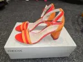 Красиви дамски сандали голям номер 40 оранжеви, снимка 1