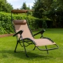 Сгъваем градински шезлонг с нулева гравитация и сенник – комфорт за пълна релаксация, снимка 1