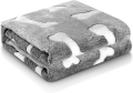 KYG Одеяло за кучета Beany, меко и топло, 104 × 76 см, сиво, снимка 1
