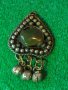 ВЪЗРОЖДЕНСКИ СТАРИНЕН ОСМАНСКИ НАКИТ ТРЕПКА с НЕФРИТ САЧАН 15111, снимка 11