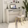 vidaXL Бюро, бяло, 90x50x74 см, инженерно дърво, снимка 2