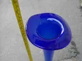 ГОЛЯМА ВАЗА СИНЬО СТЪКЛО, снимка 6
