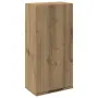 vidaXL Шкаф за баня за стенен монтаж, дъб артизан, 32x20x67 см, снимка 1