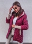 Дамско ватирано яке с качулка, снимка 7