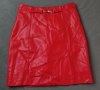 Orsay XS/S (EU 34) ярко червена кожена пола, снимка 5