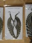 Обеци "Ангелски криле" с талисманова вплетка от копринени конци в бяло или черно, снимка 2