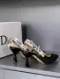 Christian Dior Дамски Черни Елегантни Обувки На Ток Код E94, снимка 4