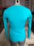 Тюркоазена блуза с дълъг ръкав, снимка 6