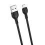 Кабел USB - Lightning, XO NB200 2.1A 1м в кутия, Черен , снимка 1