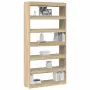 vidaXL Шкаф за книги 6 нива 100 x 30 x 198 см Инженерна дървесина, снимка 3