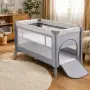 Пътно креватче с 2 нива, сиво, снимка 2