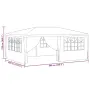 vidaXL Професионална парти шатра със стени 4x6 м синя 90 г/м², снимка 10