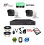 320gb HDD + Dvr +2 камери 720р 3мр матрица SONY видеонаблюдение Комплект Пълен пакет