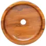 vidaXL Мивка, тиково дърво масив, Φ40x10 см, снимка 2