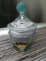 Стъклена захарница/рисувана/, снимка 1 - Аксесоари за кухня - 42065355
