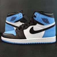 Nike Air Jordan 1 High UNC Toe Blue Нови Оригинални Обувки Маратонки Размер 43 Номер 27.5см Стелка , снимка 1 - Кецове - 40371598