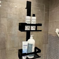 ILIKEPOW Органайзер за душ матово черно с 4 подвижни куки, снимка 8 - Други стоки за дома - 42103546
