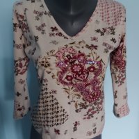 4 броя / Еластична брандова блуза с дълъг ръкав / хипоалергична материя / голям размер , снимка 2 - Блузи с дълъг ръкав и пуловери - 36022132