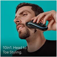 Нов Braun Комплект самобръсначка тример за мъжко подстригване на коса брада нос уши, снимка 4 - Тримери - 41724087