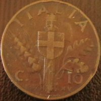 10 центисими 1937, Италия, снимка 1 - Нумизматика и бонистика - 34642173