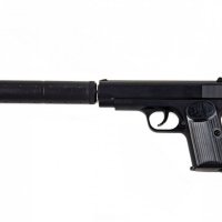 Еърсофт: Метален пистолет със заглушител К-112S AIRSOFT, снимка 2 - Други - 41394545
