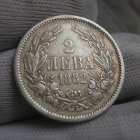 2 лева 1882, снимка 1 - Нумизматика и бонистика - 41824368