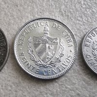 Монети. Куба. 1, 5, 10 , 20  цента  . 4 бр, снимка 3 - Нумизматика и бонистика - 42299652