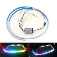 Многоцветна RGB Стоп LED светеща сигнална лента за багажник на кола мигачи стопове задни светлини, снимка 17 - Аксесоари и консумативи - 41403803