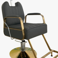 Бръснарски стол Neptuno - dorado - тъмно сив, снимка 2 - Бръснарски столове - 44599708