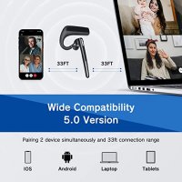 Продавам страхотна BUSINESS WIRELESS Bluetooth 5.0 слушалка с гласово набиране и отговор, снимка 1 - Слушалки, hands-free - 39863516