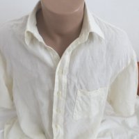 Мъжка риза с къс ръкав от лен Asher, снимка 2 - Ризи - 41577688