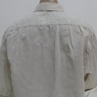 Мъжка риза с дълъг ръкав от лен Dressmann, снимка 2 - Ризи - 39518824