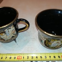 terracotto-hand made 24k gold чаши за кафе-2БР M0306232047, снимка 3 - Колекции - 40939309
