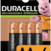 Презареждащи акумулаторни батерии Duracell 2500mAh AA 4бр, снимка 12 - Друга електроника - 36359615